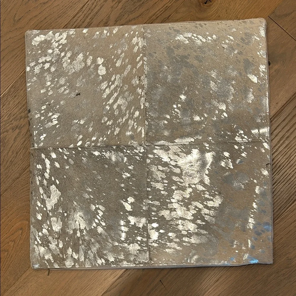 RESTORATION HARDWARE cowhide linen pillow cover